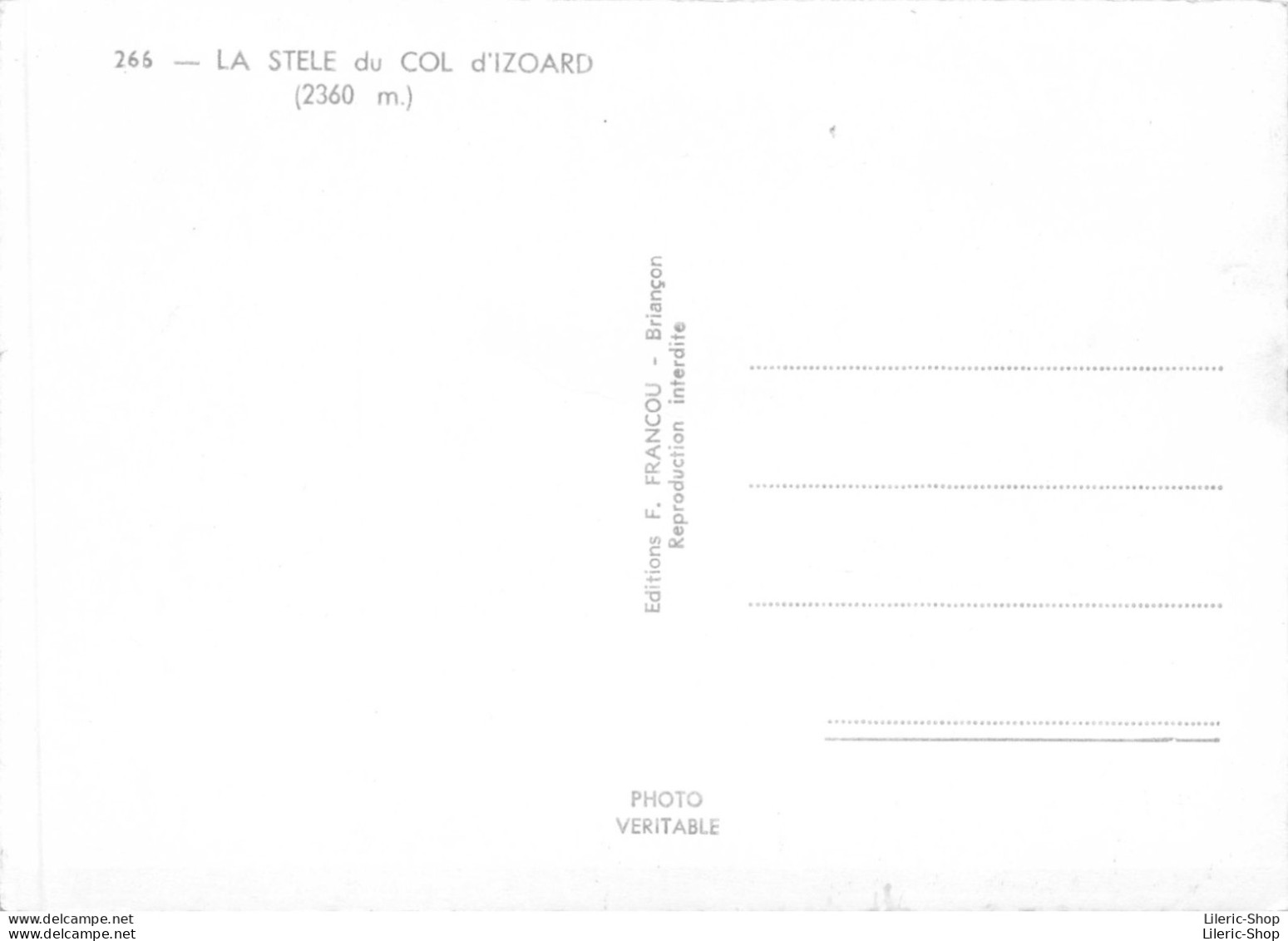 LA STELE Du COL D'IZOARD (2360 M.) - Other & Unclassified