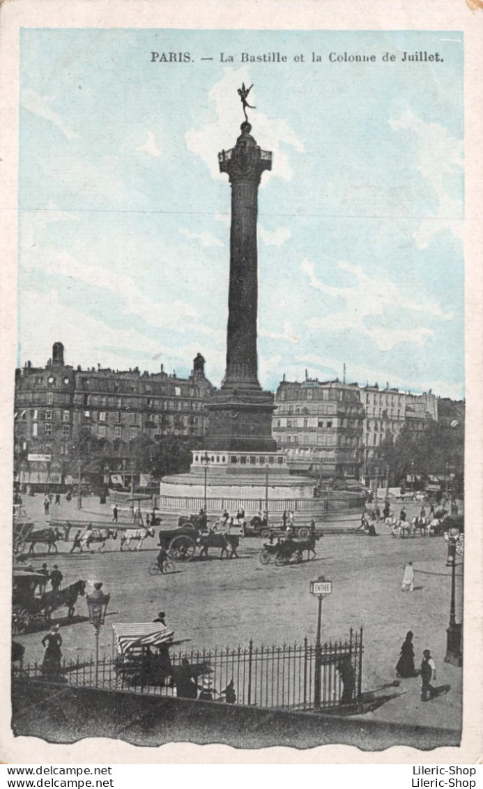 PARIS. La Bastille Et La Colonne De Juillet. - Places, Squares