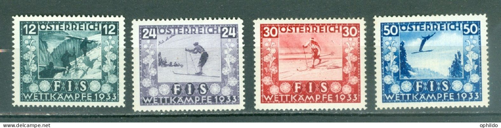 Autriche  426/429   * *  Sup  Sport  Ski   - Unused Stamps