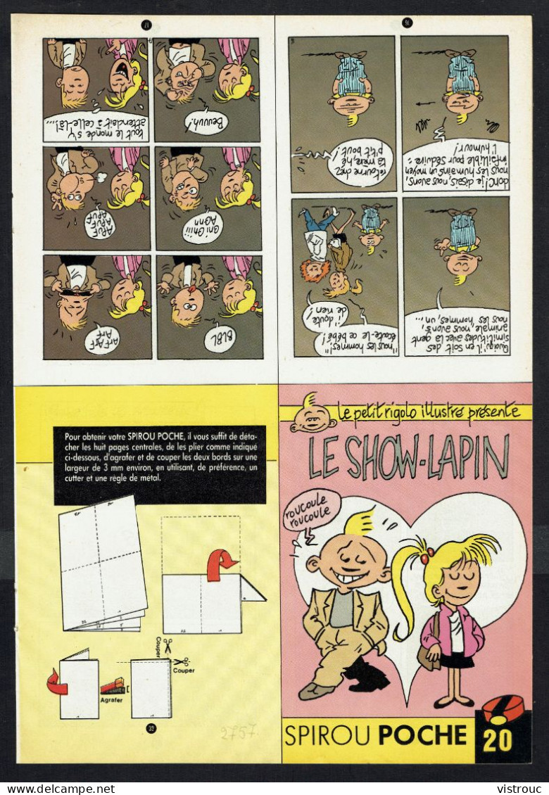 Spirou-poche N° 20 "LE SHOW-LAPIN" De SALMA - Suplément à Spirou N° 2757 - Non Monté. - Spirou Magazine