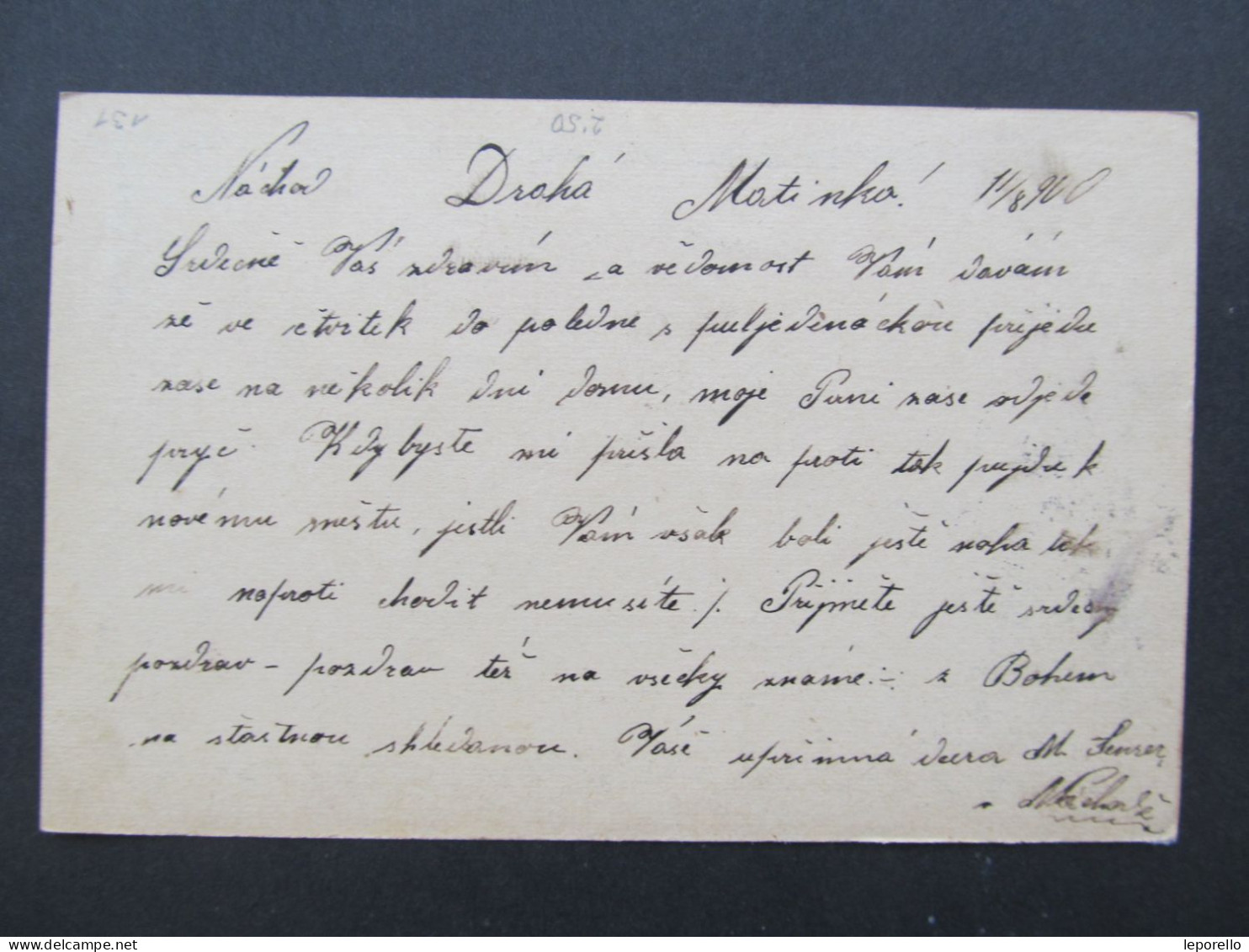 GANZSACHE Náchod - Dobruška 1900 / P9948 - Briefe U. Dokumente