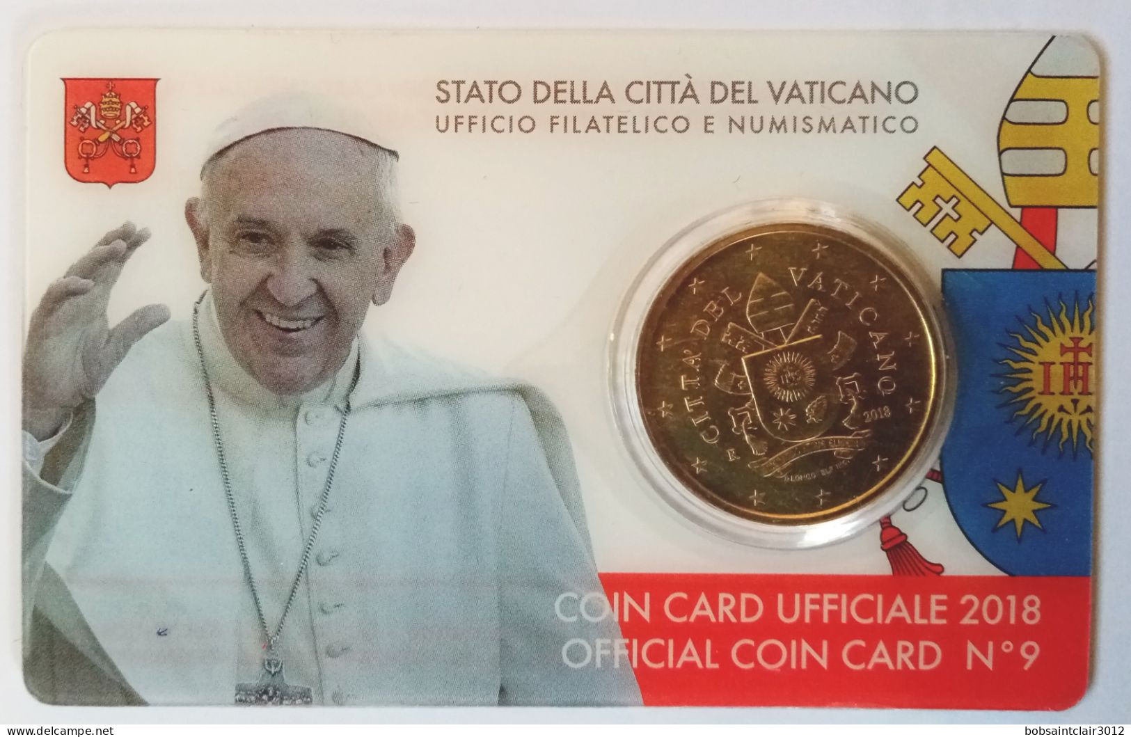 Piece Vatican 50 Cts D'euro Coin Card FDC 2018 - Vaticaanstad