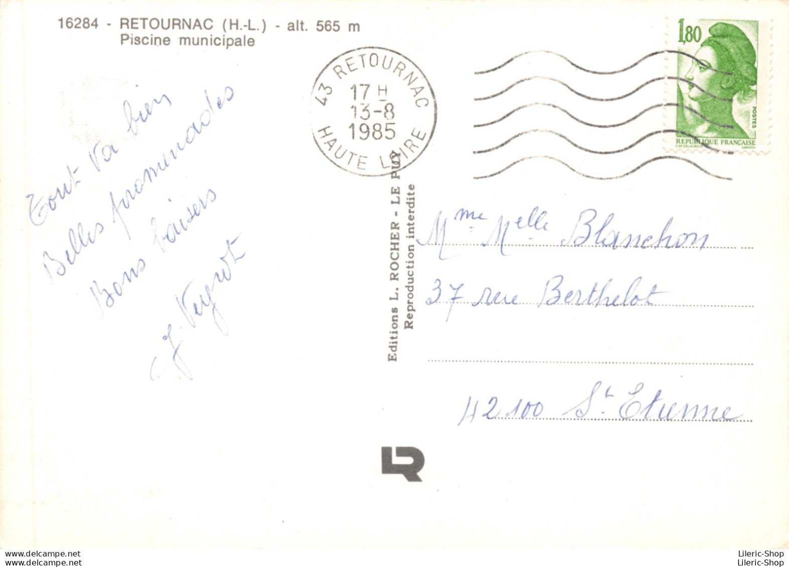 RETOURNAC (43) - Au Bord De La Loire La Piscine Municipale Cpm GF 1985 - Retournac