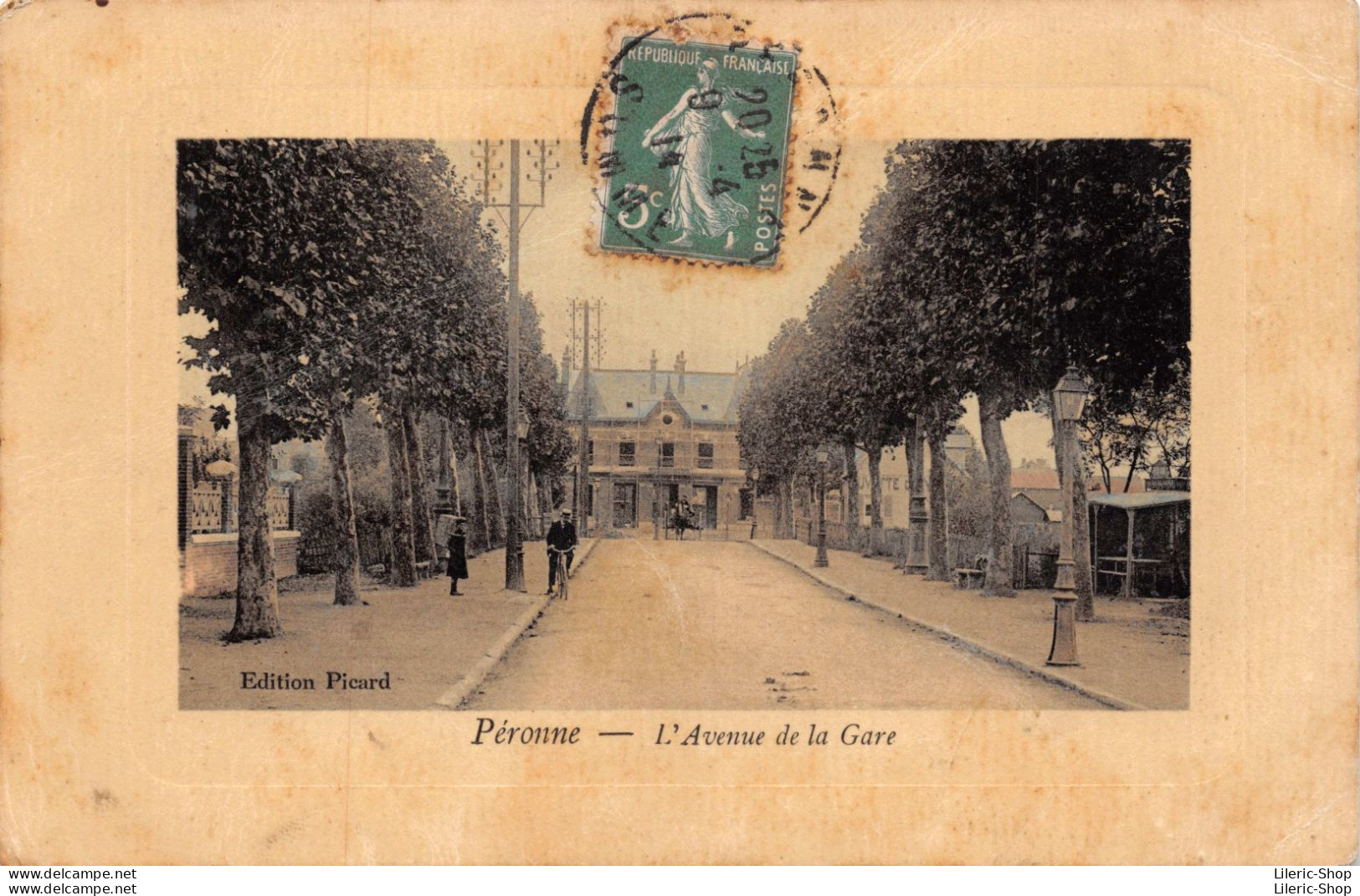 PÉRONNE (80) L'Avenue De La Gare - CPA 1914 Edition Picard - Peronne