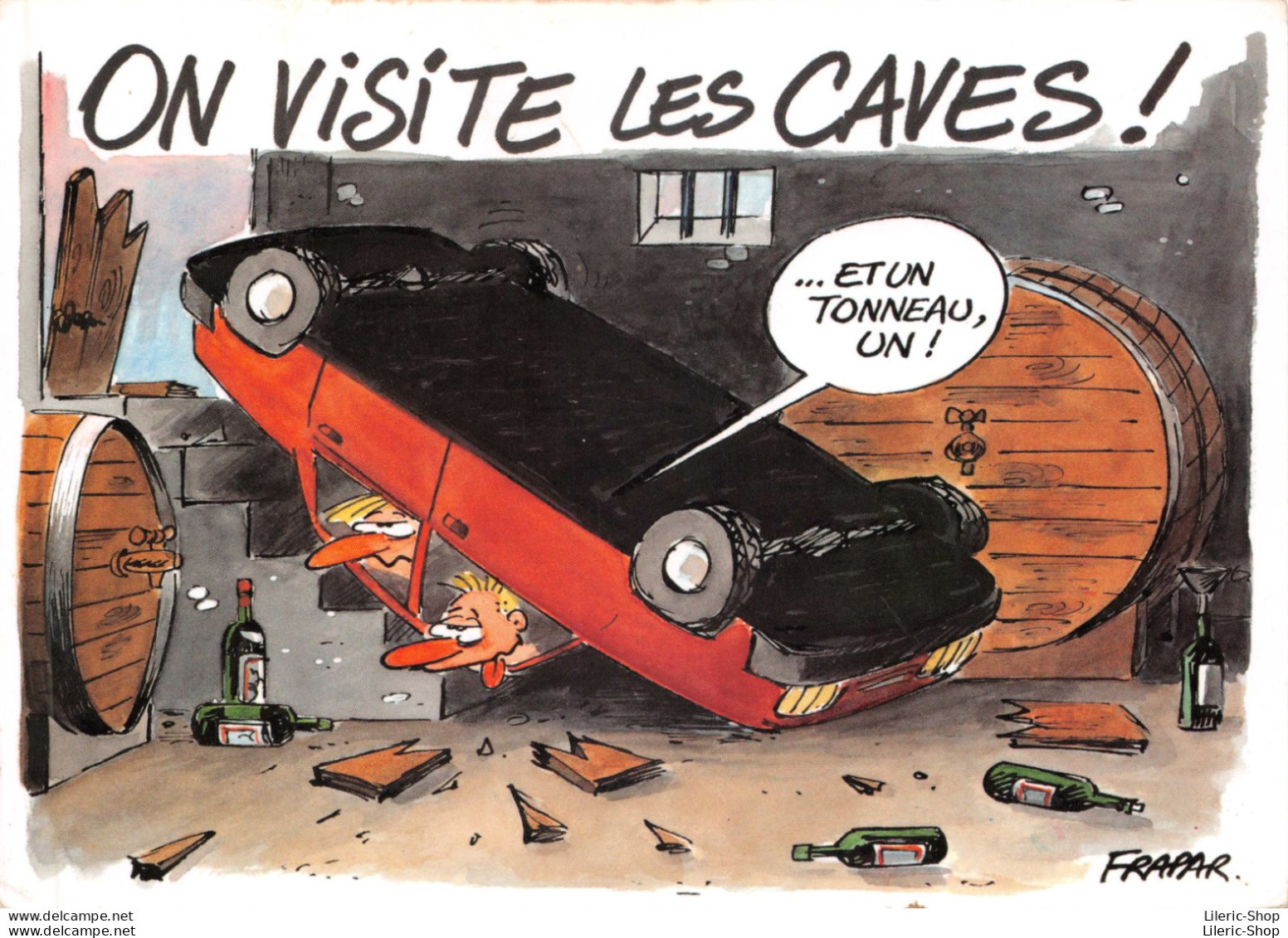 # Humour # Automobile #  Illustrateur FRAPAR - " On Visite Les Caves " - Humour