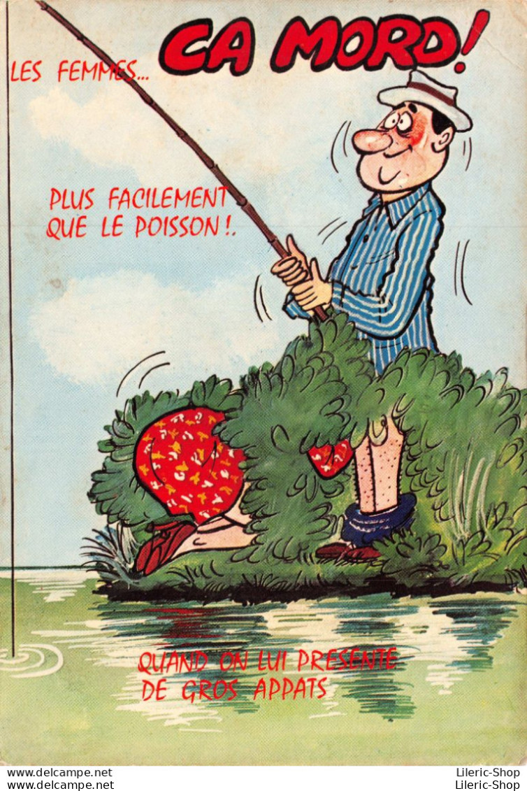 # Humour # Pêche #  Les Femmes Ca Mord Plus Facilement Que Le Poisson Cpsm GF 1976 - Humour