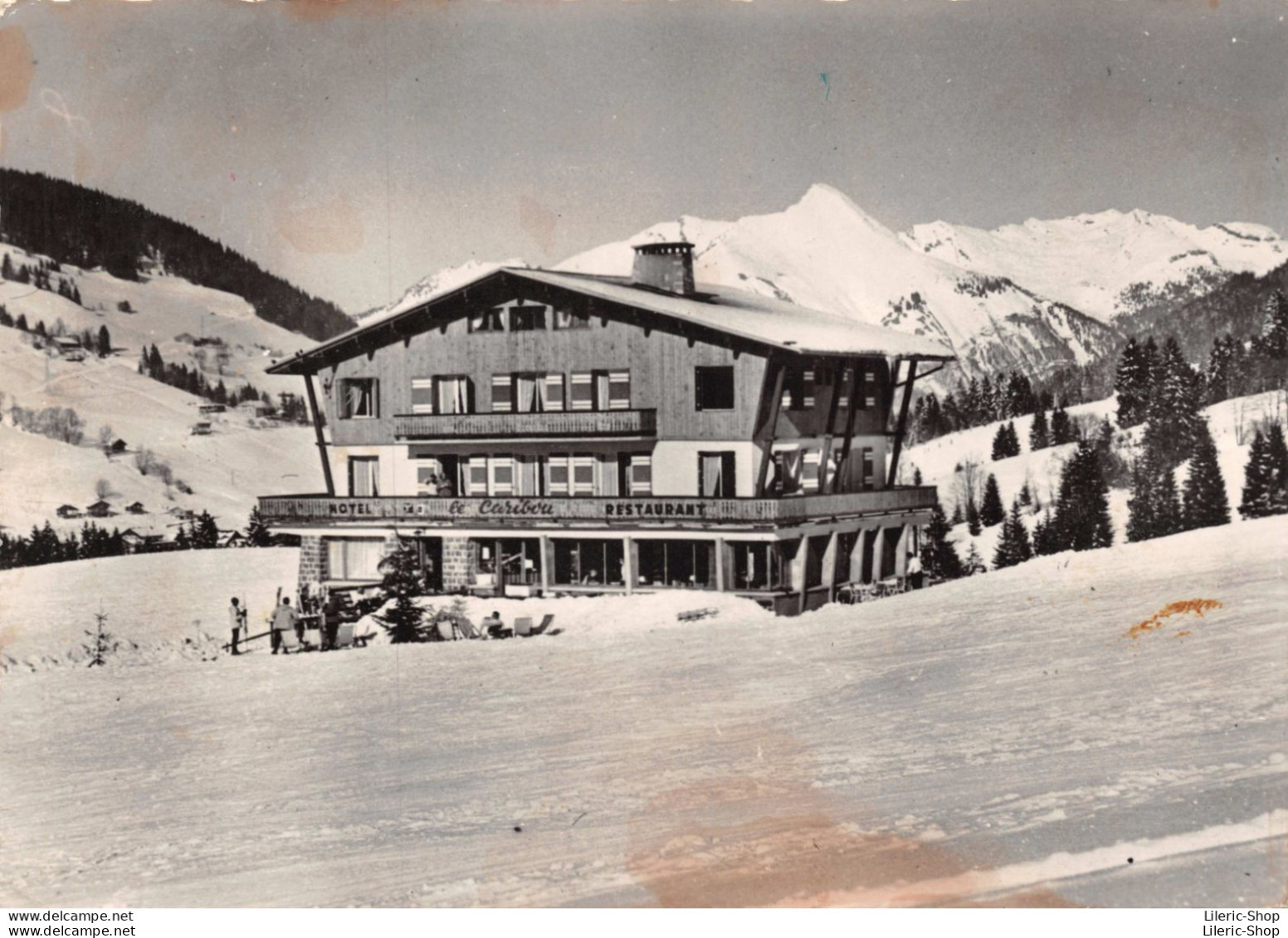 LES GETS (Haute-Savoie) Alt. 1200 M « Hôtel LE CARIBOU » Eté Hiver Au Pied Des Pistes De La Turche -  Cpsm  GF ± 1960 - Les Gets