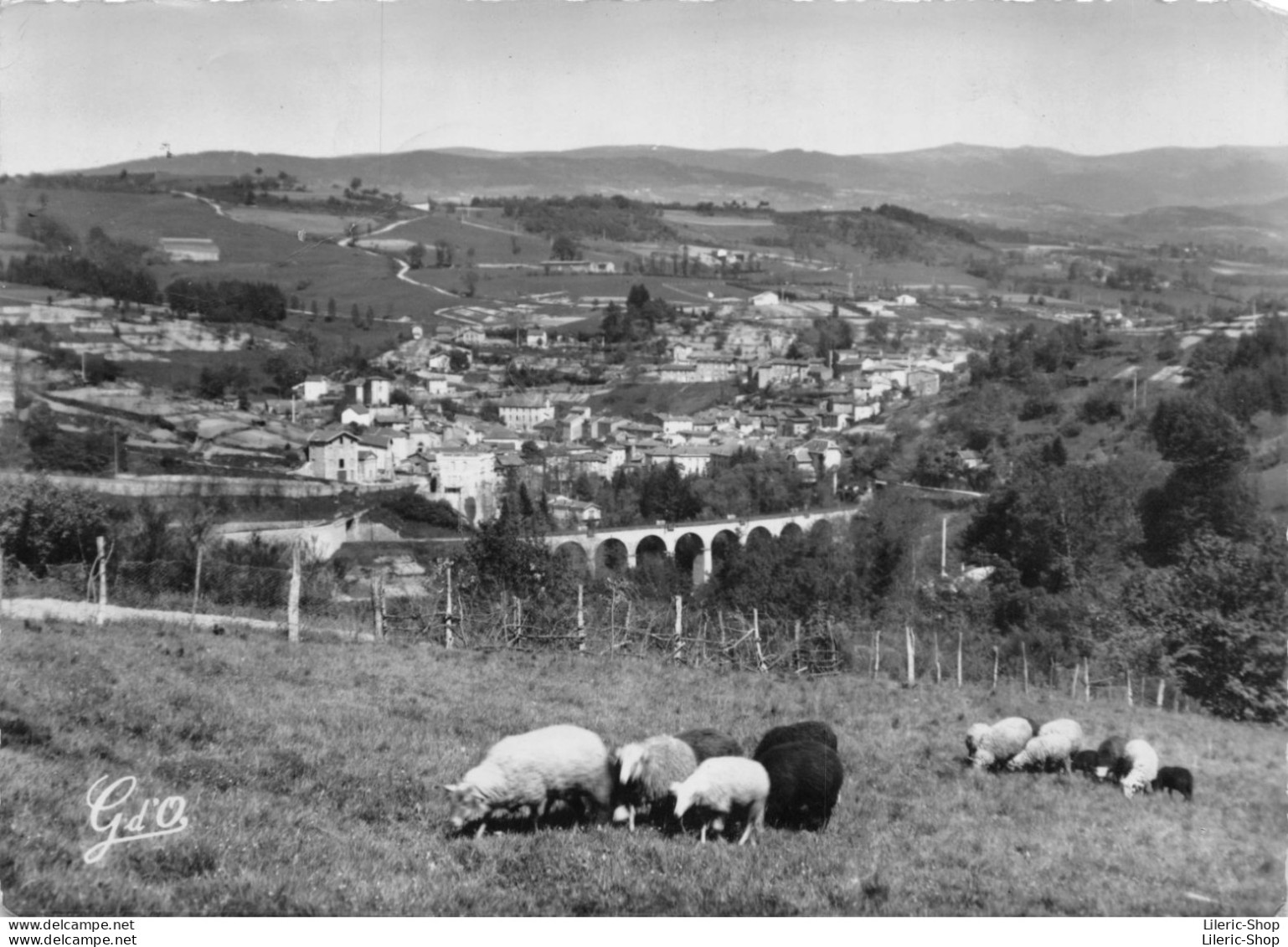 OLLIERGUES (Puy-de-Dôme) Vallée De La DORE A L'horizon, Monts Du FOREZ Cpsm GF 1957 - Olliergues