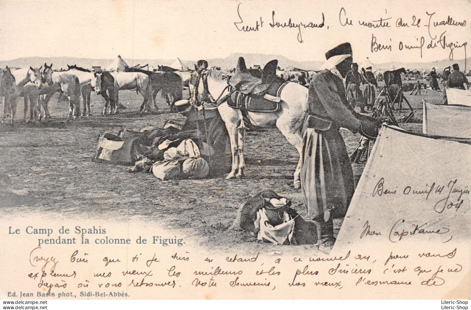 CAMPAGNE DU MAROC - Le Camp De Spahis Pendant La Colonne De Figuig - Guerres - Autres