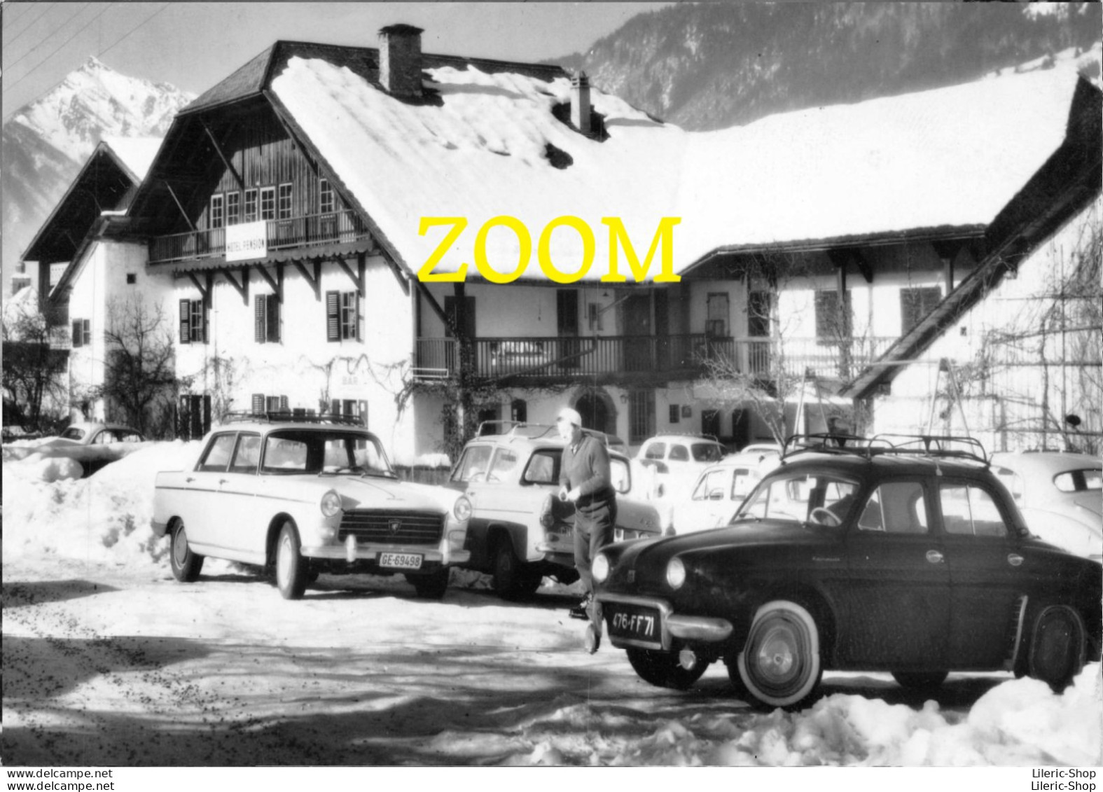 MORILLON LES ESSERTS (Hte-Savoie) Hôtel Le Badney  # Automobiles # Peugeot 404, Dauphine Renault Cpsm GF - Autres & Non Classés