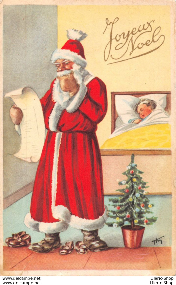 Cpa Editions Univers 300,  Joyeux Noel, Père Noel, Enfant, Sapin De Noel - Autres & Non Classés