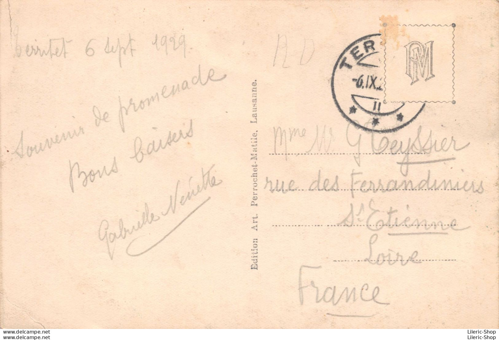 SUISSE VD - MONTREUX Et Les Dents Du Midi CPA 1929 - Montreux