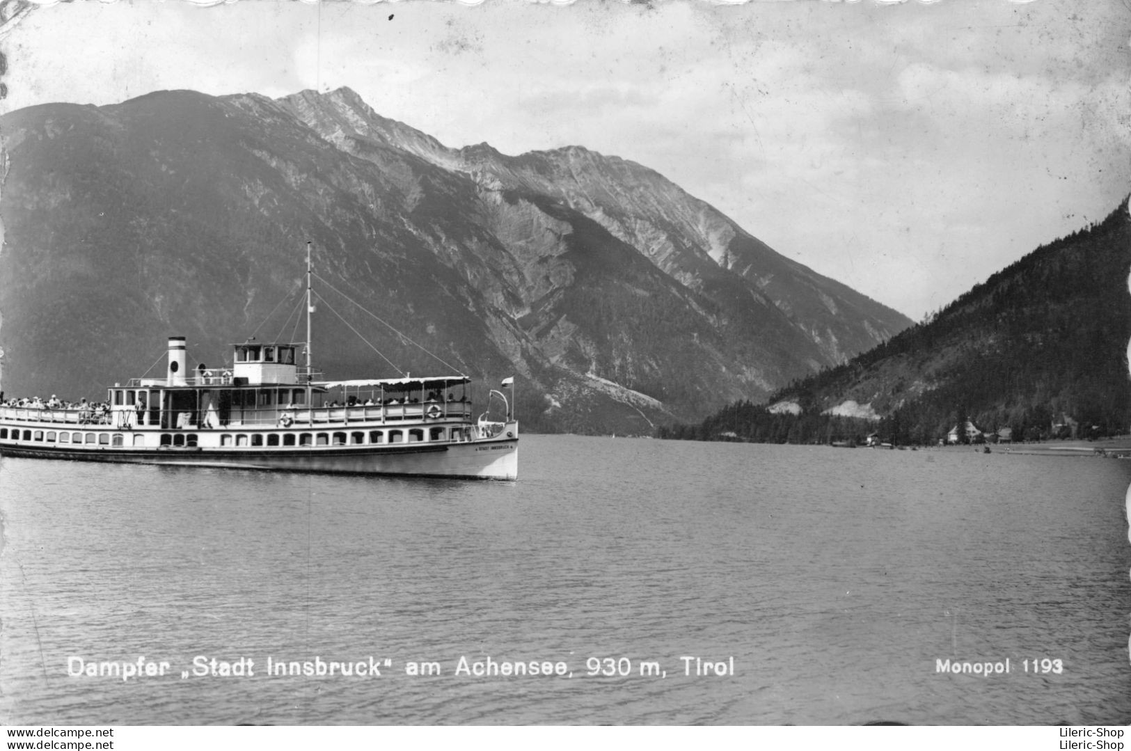 Dampfer "Stadt Innsbruck" Am Achensee, 930 M, Tirol -1960 # Bateau à Vapeur # - Autres & Non Classés