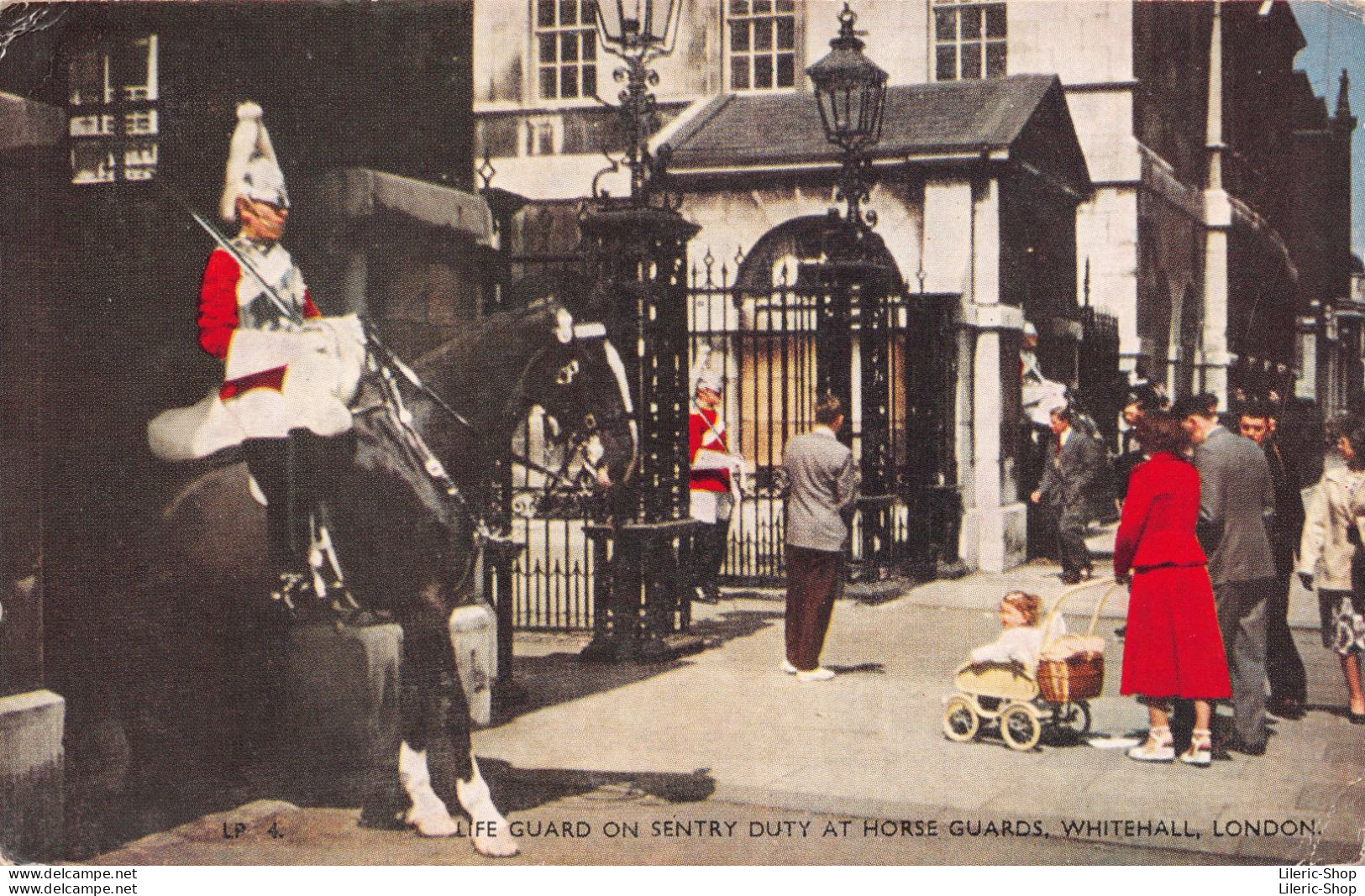 LIFE GUARD ON SENTRY DUTY AT HORSE GUARDS, WHITEHALL, LONDON - Published By Lansdowne Production 1955 - Whitehall