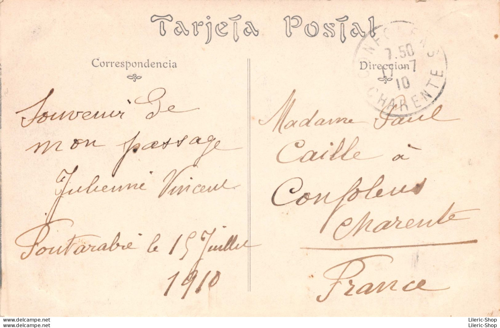 FUENTERRABIA. Procesion De Na Sa De Guadalupe, El Clero Dentro De Los Soldados ND Fot - Tarjeta Postal 1910 - Guipúzcoa (San Sebastián)