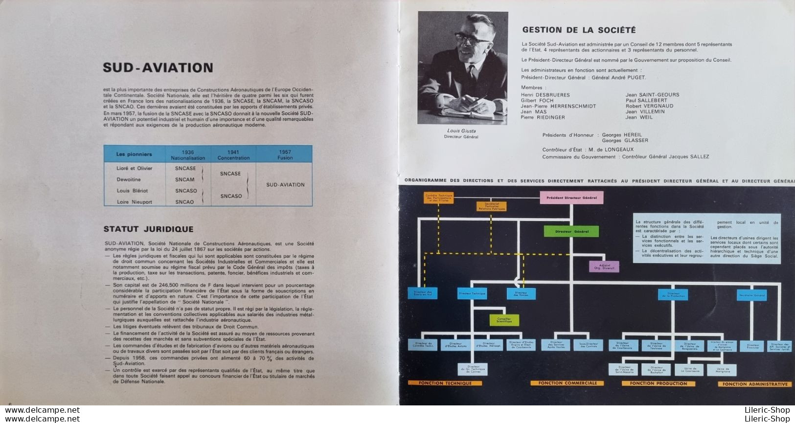 MANUEL SUD-AVIATION DE 1963 - 68 PAGES PHOTOS DE DIEUZAIDE DOISNEAUX ET JOSSE NOEL 270x280 - Other & Unclassified
