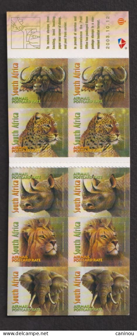 AFRIQUE DU SUD   Y & T CARNET C51aIII POSTE AERIENNE  FAUNE LION 2003 NEUF - Carnets