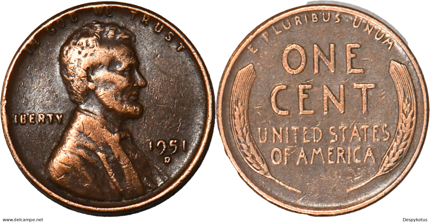 USA - 1951 & 1956 - ONE CENT - 19-237 - 1909-1958: Lincoln, Wheat Ears Reverse
