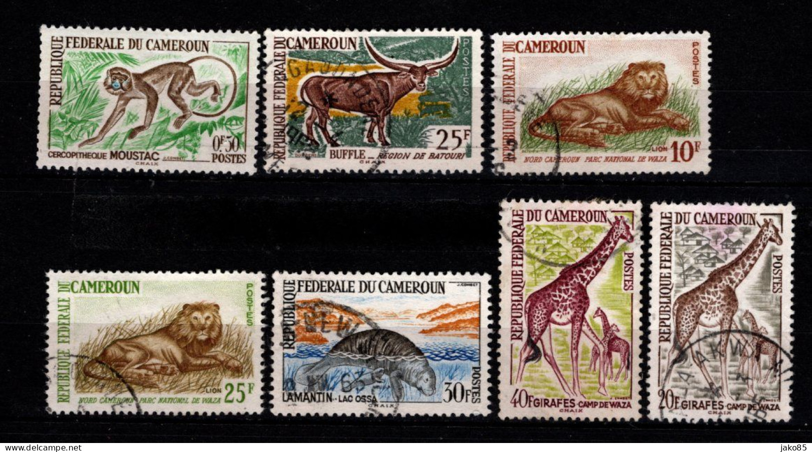 - CAMEROUN -1962 - YT N° 339  / 353 - Oblitérés - Animaux - Série Incomplète - 7 Valeurs - Cameroun (1960-...)