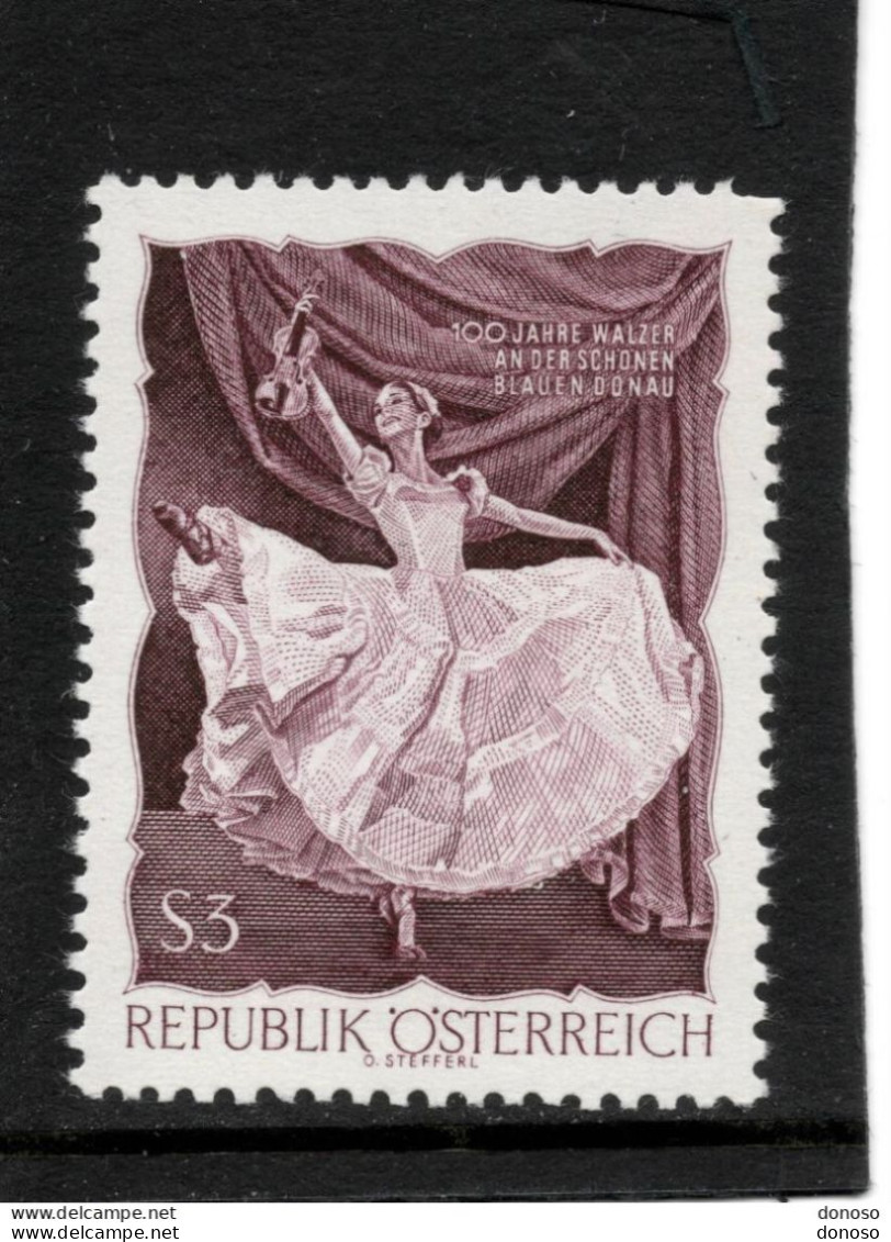 AUTRICHE 1967 Johann Strauss, Le Beau Danube Bleu Yvert 1067, Michel 1233 NEUF** MNH - Unused Stamps