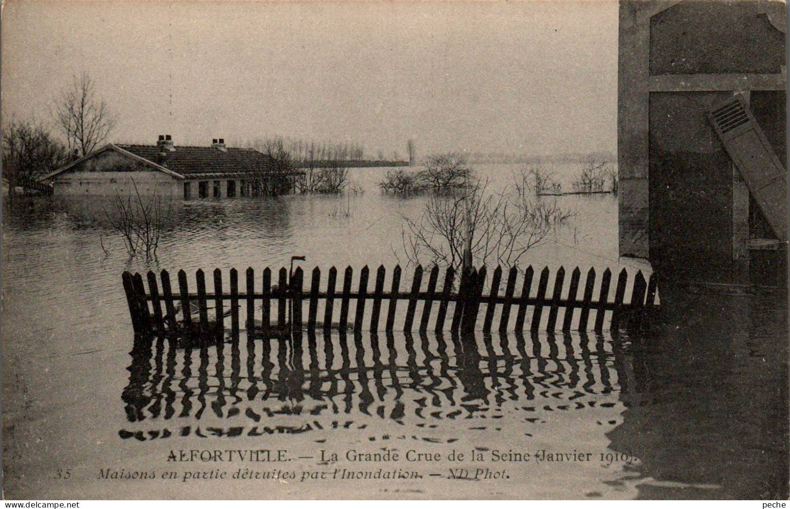 N°2895 W -cpa Alfortville -la Grande Crue De La Seine- - Alfortville