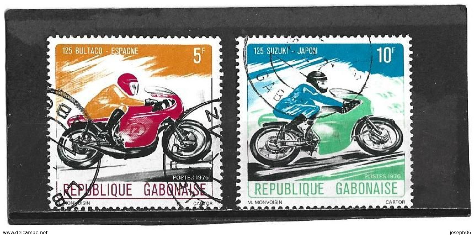 GABON    1976   Y.T. N° 360  à  364  Incomplet  Oblitéré  361  362   Frais De Gestion Compris - Gabon (1960-...)