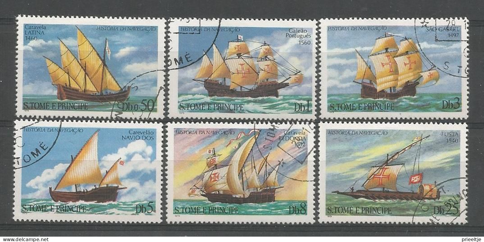 St Tome E Principe 1980 Sailing Ships Y.T. 566/571 (0) - Sao Tome En Principe