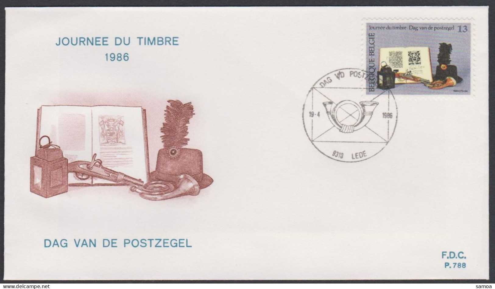 Belgique FDC 1986 2210 Journée Du Timbre Musée Des Postes Florennes - 1981-1990