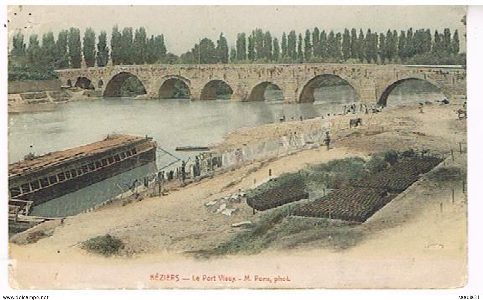 34  BEZIERS LE VIEUX PONT  COLORISEE - Beziers