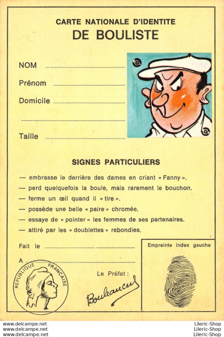 ALEXANDRE - Série Cartes D'Identité N° 554 ( 3 ) - Carte Nationale D'Identité De Bouliste - Petanque