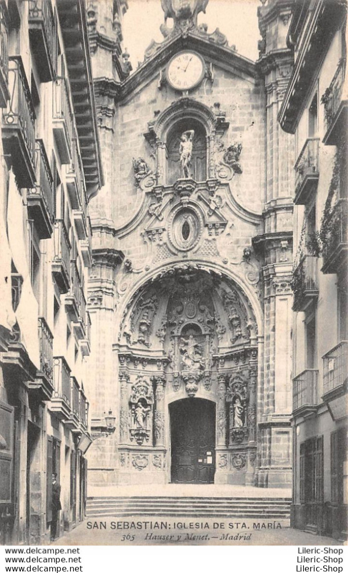 Espagne > País Vasco > Guipúzcoa - SAN SEBASTIAN Año 1909: IGLESIA DE STA. MARIA - Guipúzcoa (San Sebastián)