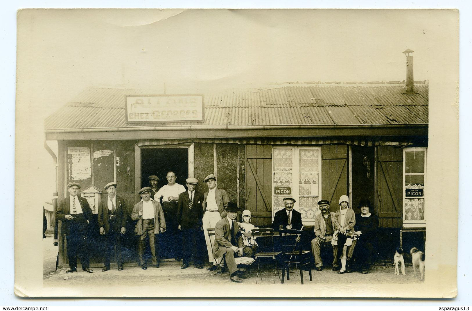 Café "allons Chez Georges" Estaminet Carte Photo Peut être TREVOUX - Zu Identifizieren