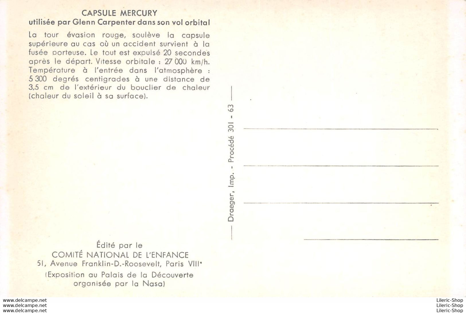 Série De 3 Cpsm Sur L'Exposition Au Palais De La Découverte Organisée Par La Nasa En 1962 - Espace