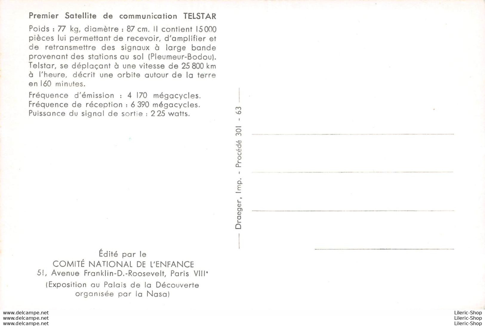 Série de 3 cpsm sur l'Exposition au Palais de la découverte organisée par la Nasa en 1962