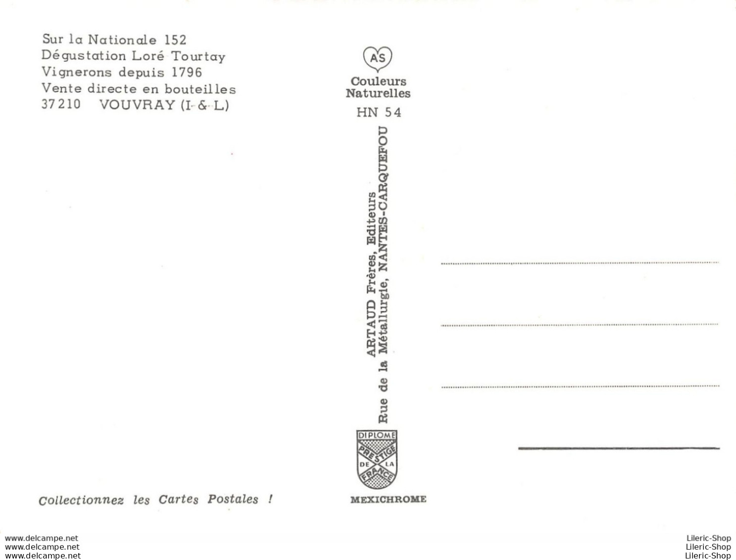 [37] VOUVRAY - Cpsm GF- RN152 Dégustation Loré Tourtay Vignerons -504, DS, 403 - Toerisme