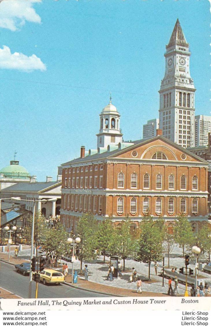 BOSTON - Faneuil Hall, The Quincy Market And Custon House Tower, Cars - Boston