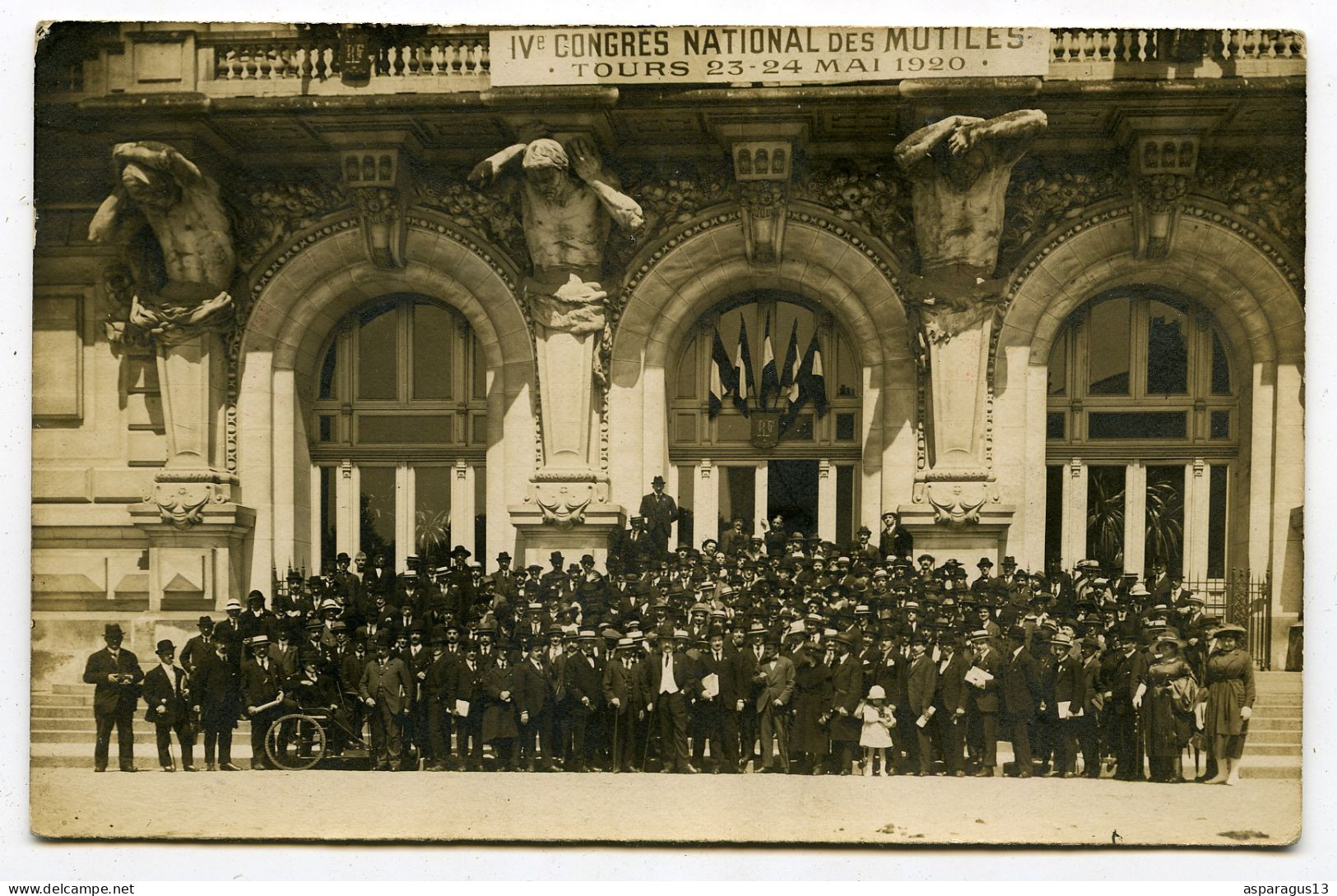 Tours Congrés Des Mutilés 1920 Carte Photo - Tours