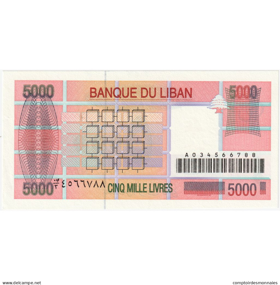 Liban , 5000 Livres, KM:85a, NEUF - Liban
