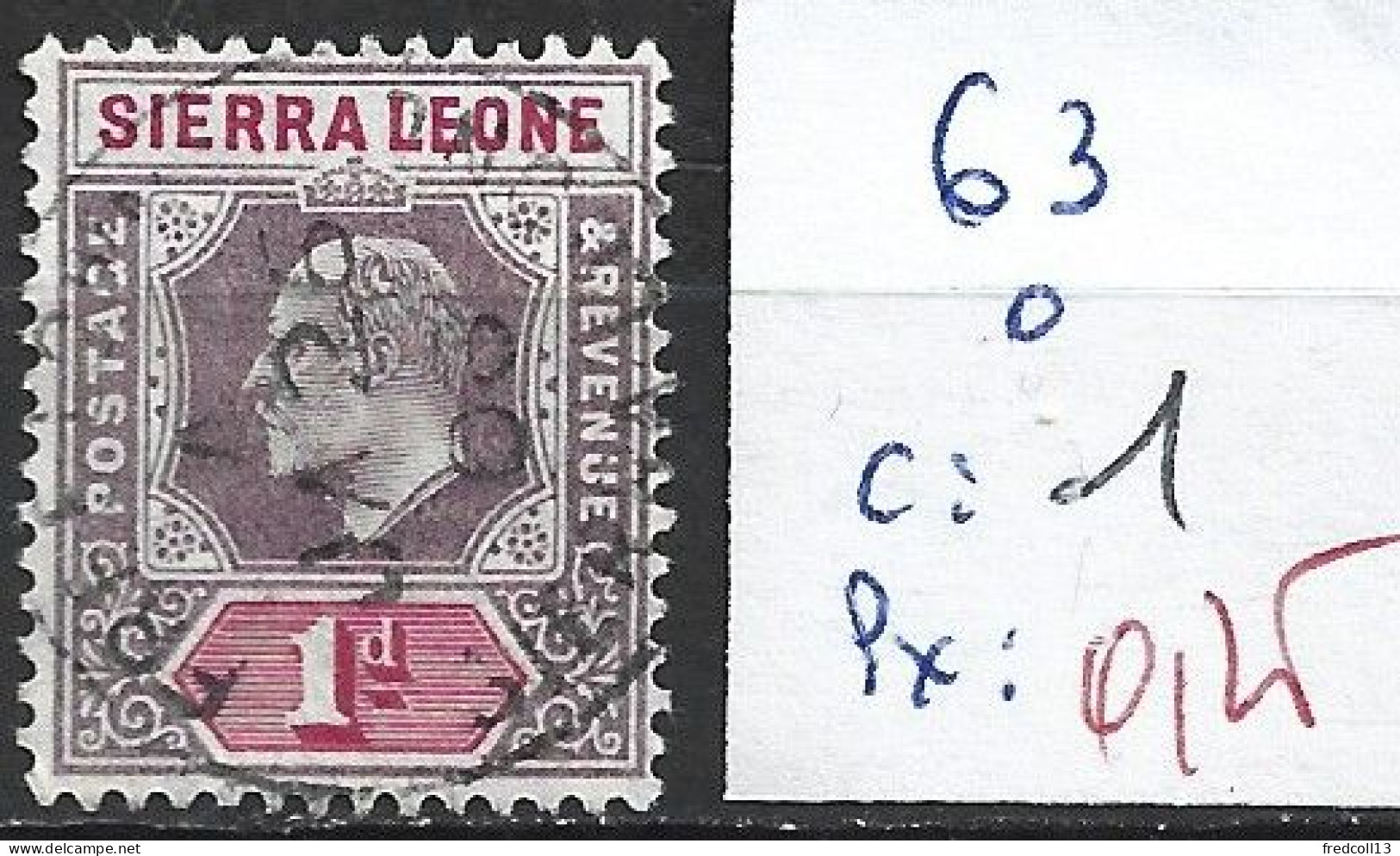 SIERRA LEONE 63 Oblitéré Côte 1 € - Sierra Leone (...-1960)
