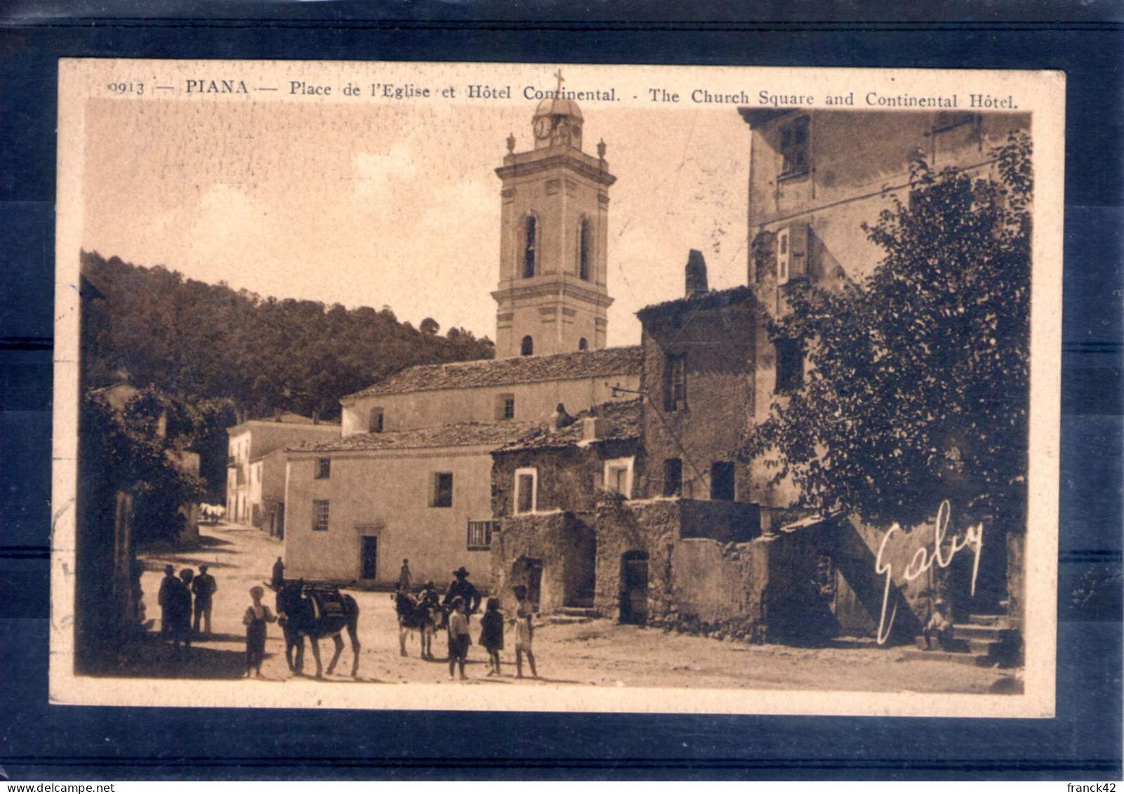 20. Piana. Place De L'église Et Hôtel Continental - Autres & Non Classés