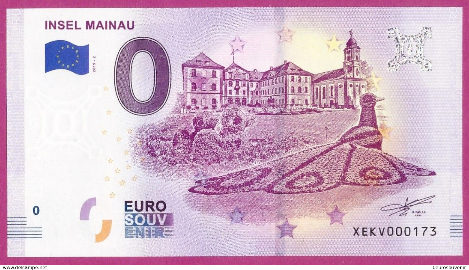 0-Euro XEKV 2019-2 INSEL MAINAU - BLUMENINSEL BODENSEE - Essais Privés / Non-officiels