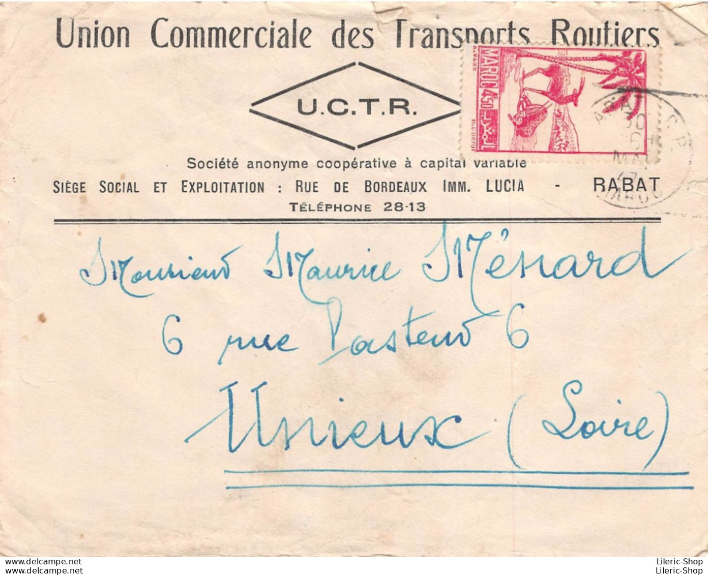 10 Lettres Avec Timbres MAROC De Rabat à Unieux (42)  Entre 2 Frères Ménard De 1947 à 1952 - - Covers & Documents