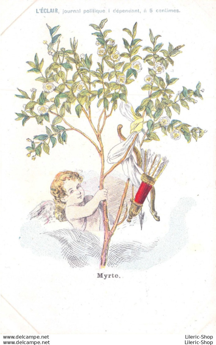 Publicité L'ECLAIR, Journal Politique - Ange Cupidon Accroché à L'arbre Sacré "Myrte" Signé Grandville  CPR - Publicité