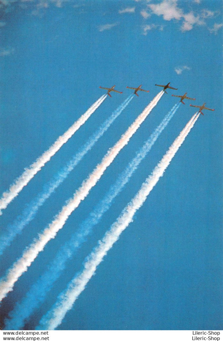 ZAHAL - FOUGA-MAGISTER TRAINING JET FLYING IN FORMATION ON INDEPENDENCE DAY PARADE - Jewish Judaica Cpm - Israel