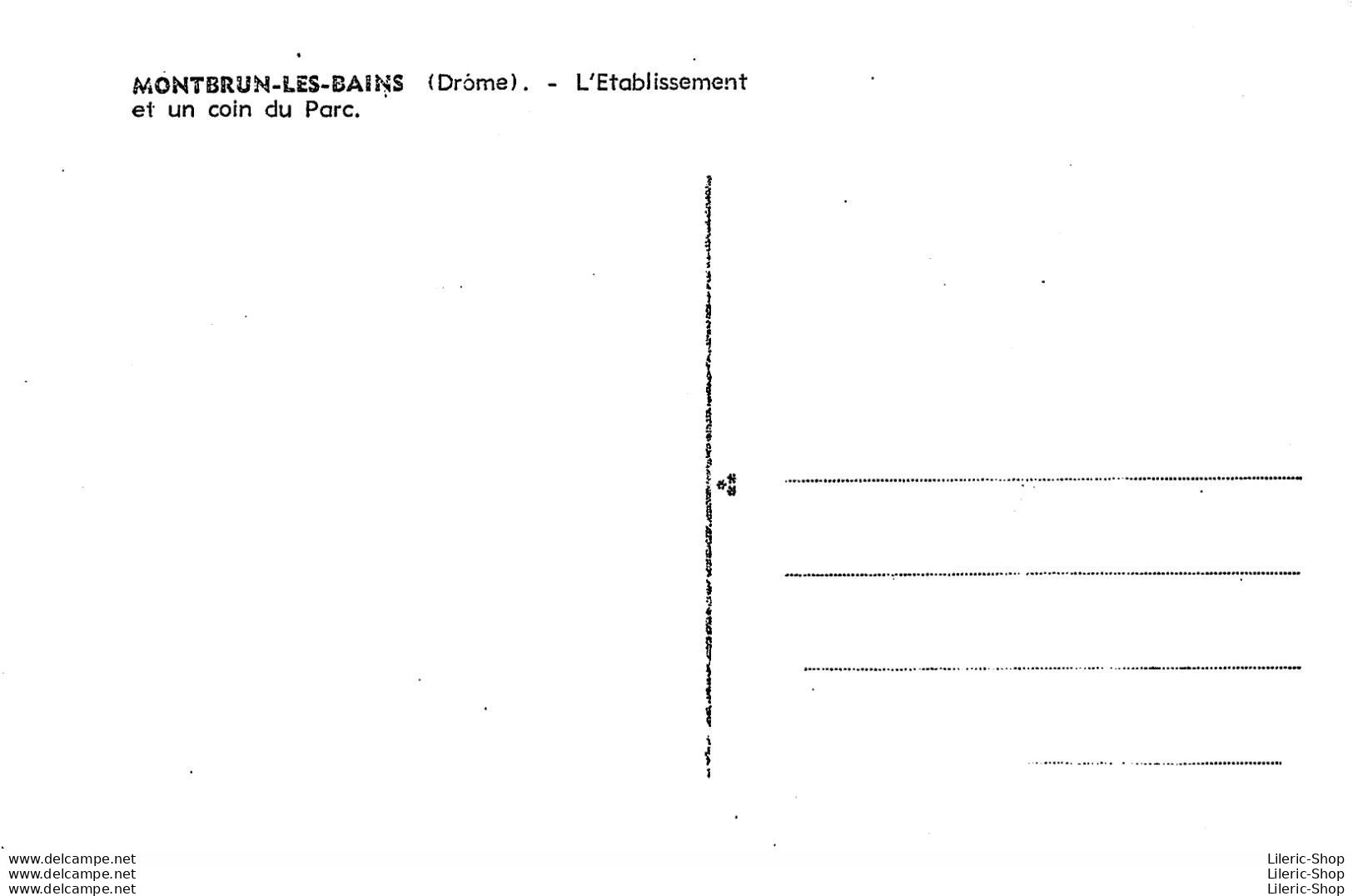 MONTBRUN-LES-BAINS (26) CPSM PF Dentelée ±1960 - L'établissement Et Un Coin Du Parc - - Autres & Non Classés