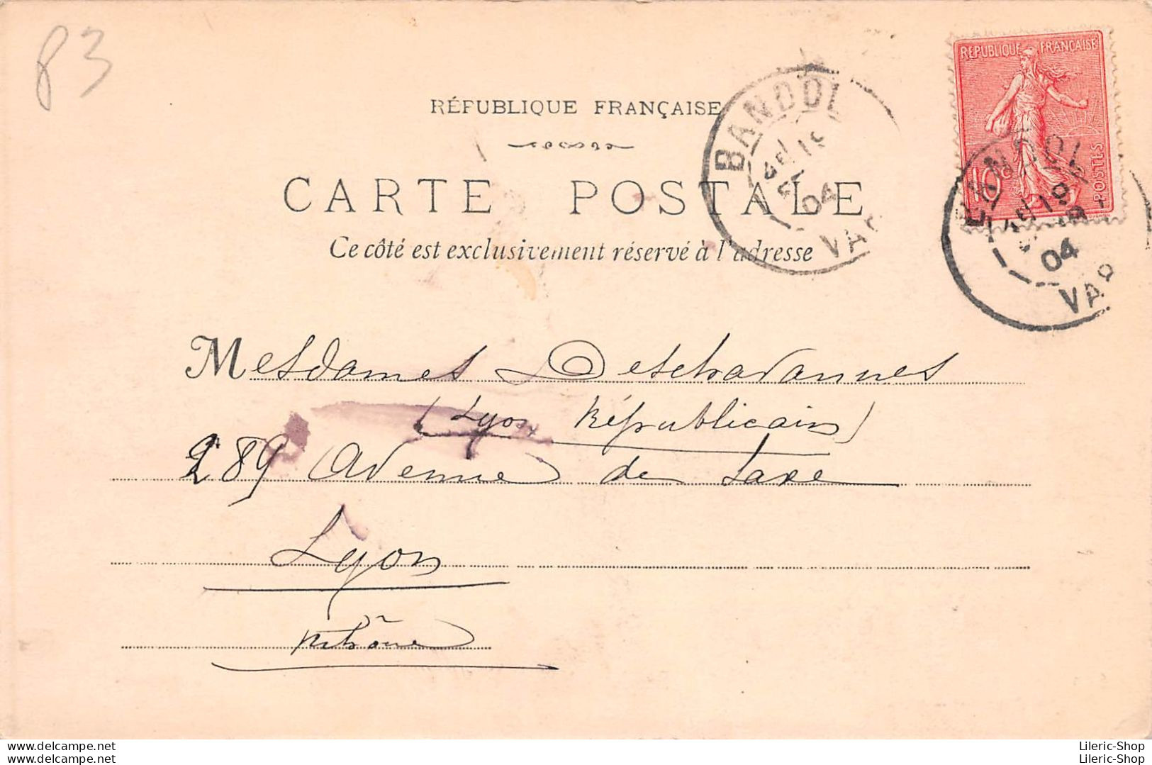 BANDOL (83)  Vue De La Rade - Carte Précurseur 1904 - Bandol