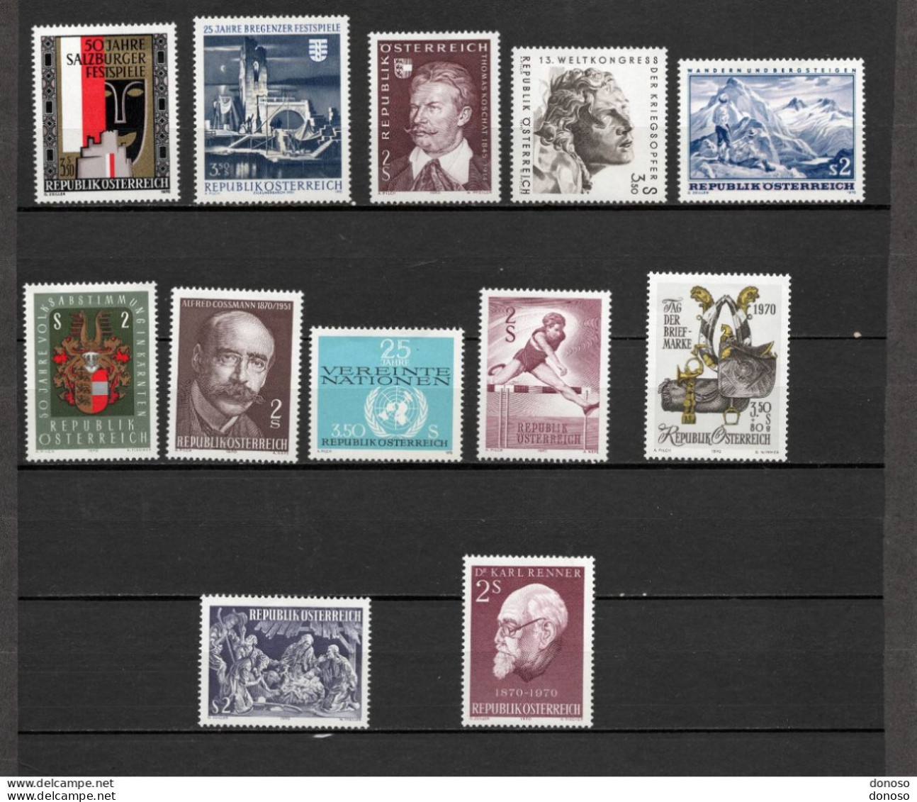 AUTRICHE 1970 Yvert 1163-1166 + 1170-1172 + 1176-1180 NEUF** MNH Cote 10 Euros - Unused Stamps