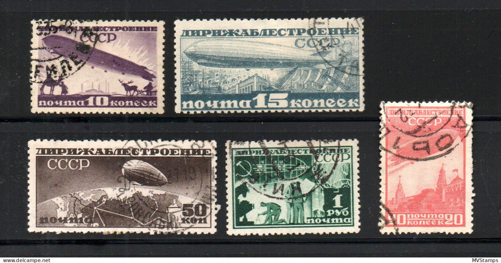 Russland 1931 Satz 397/401 Zeppelin/Aviation/Luftfahrt Gebraucht - Used Stamps
