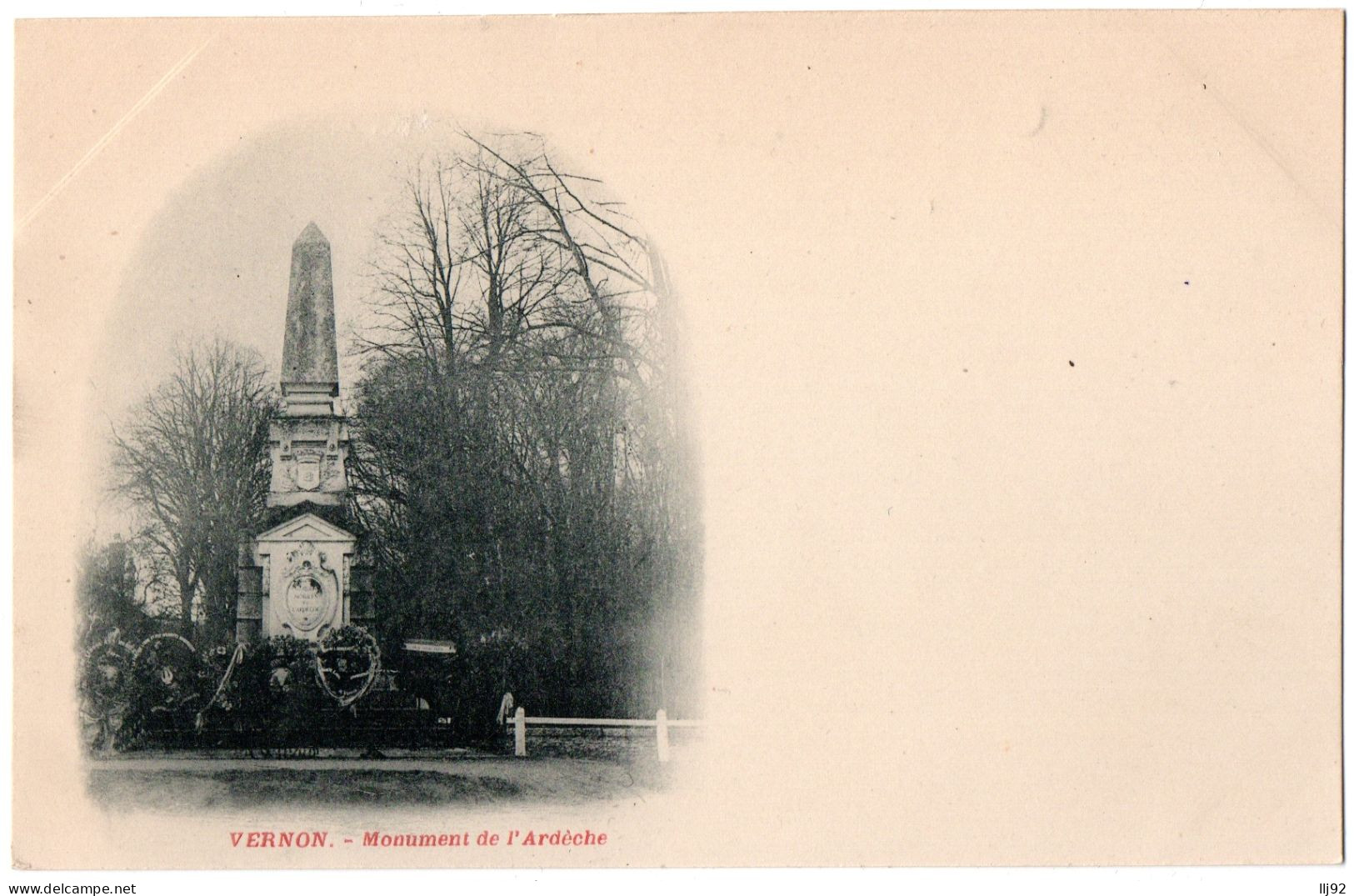CPA 27 - VERNON (Eure) - Monument De L'Ardèche - Dos Simple - Vernon