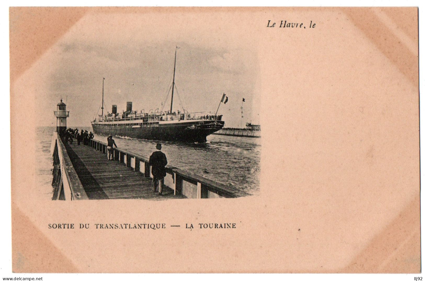CPA 76 - LE HAVRE (Seine Maritime) - Sortie Du Transatlantique - La Touraine - Port